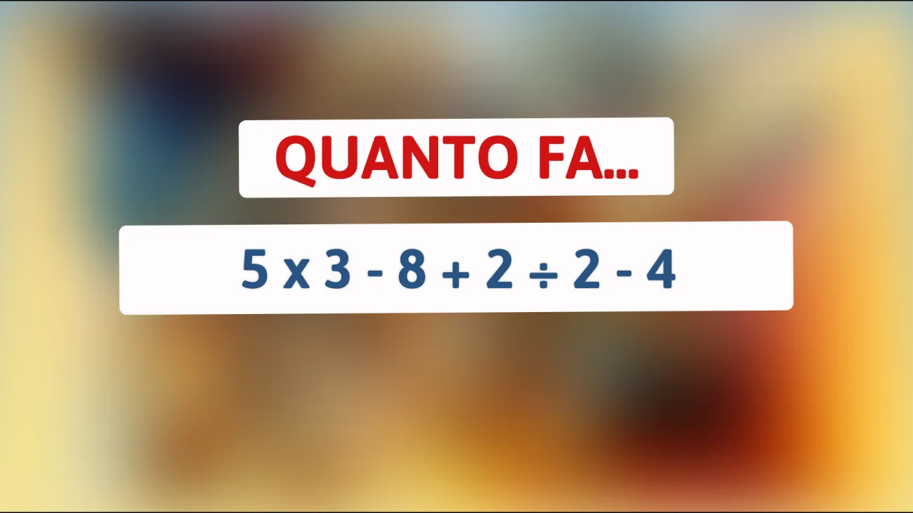 \"Risolvi il rompicapo matematico che solo il 5% delle persone può decifrare!\""