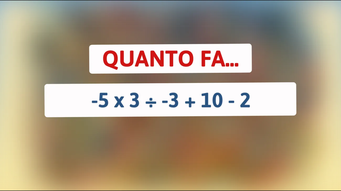 \"Sfida il tuo cervello: riesci a risolvere questo semplice problema matematico che ha messo in difficoltà persino gli adulti più intelligenti?\""