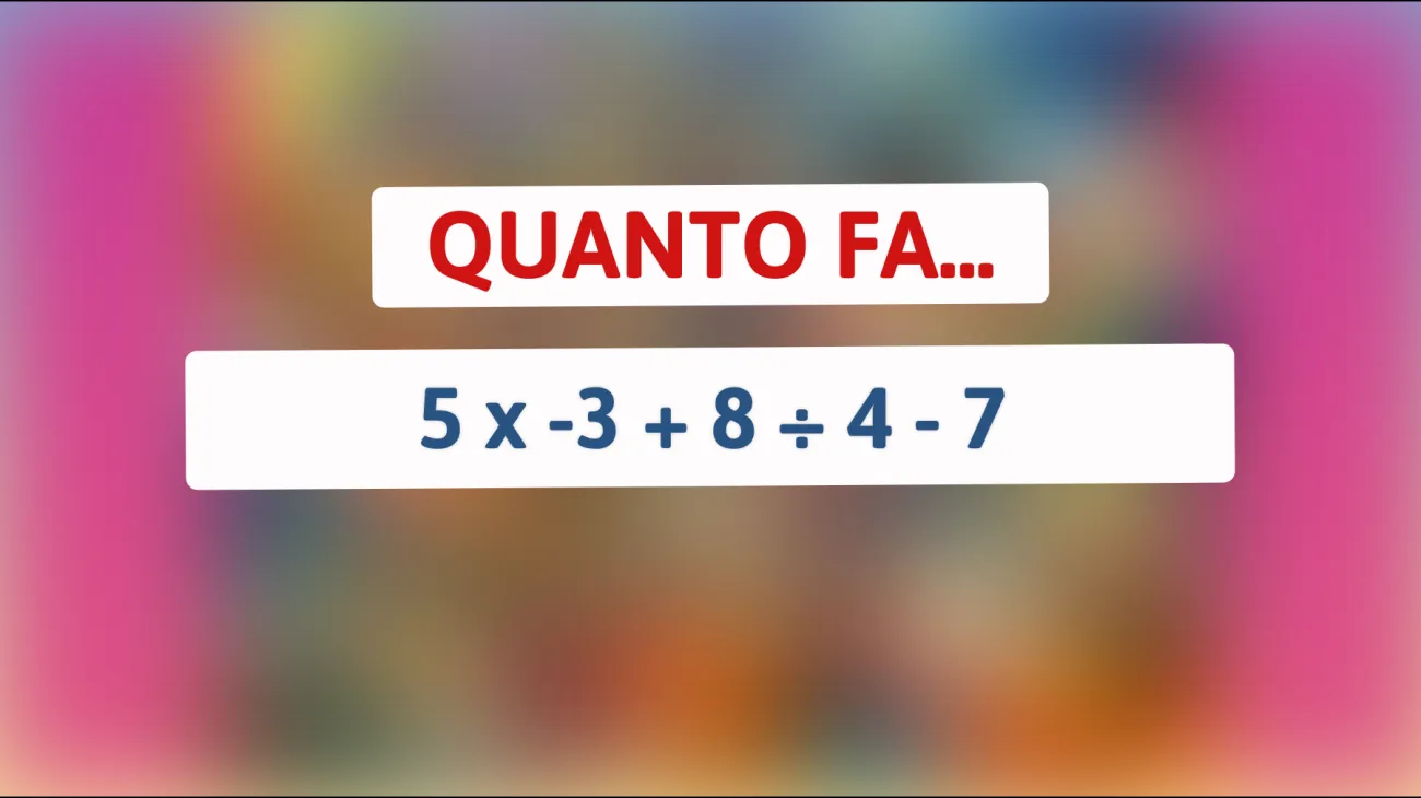\"Solo il 2% della popolazione riesce a risolvere questo indovinello: sei tra i pochi che ce la farà?\""
