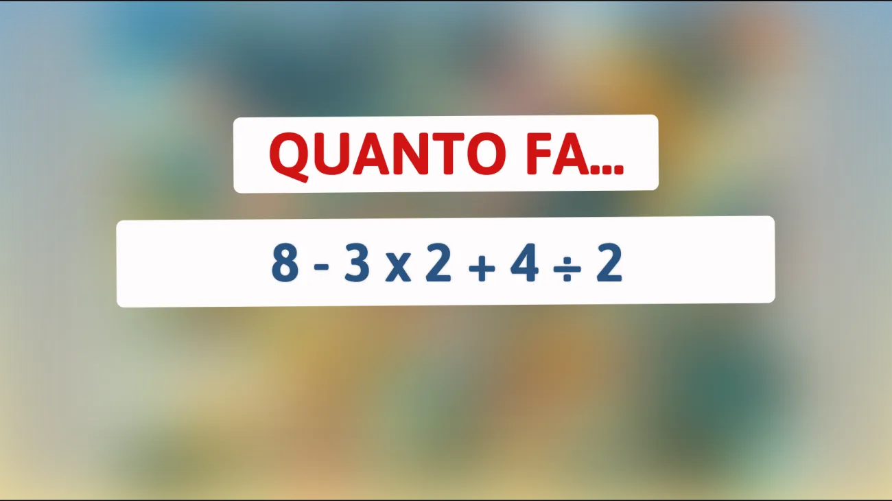 \"Solo il 5% delle persone riesce a risolvere questo enigma matematico: sei tra i geni che possono farcela?\""