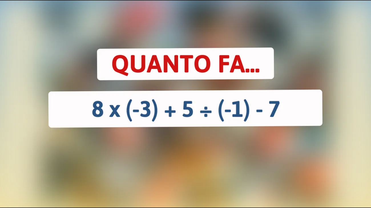 Sfida la tua intelligenza: Riesci a risolvere questo rompicapo matematico apparentemente semplice che mette in crisi anche le menti più brillanti?"