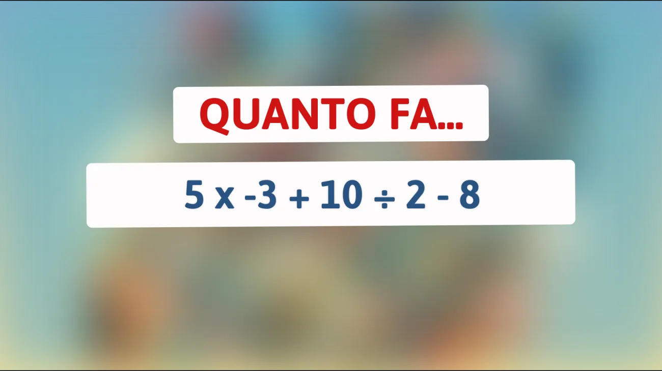 Sfida per i cervelloni: scopri se riesci a risolvere questo enigma matematico! Sei abbastanza intelligente?"