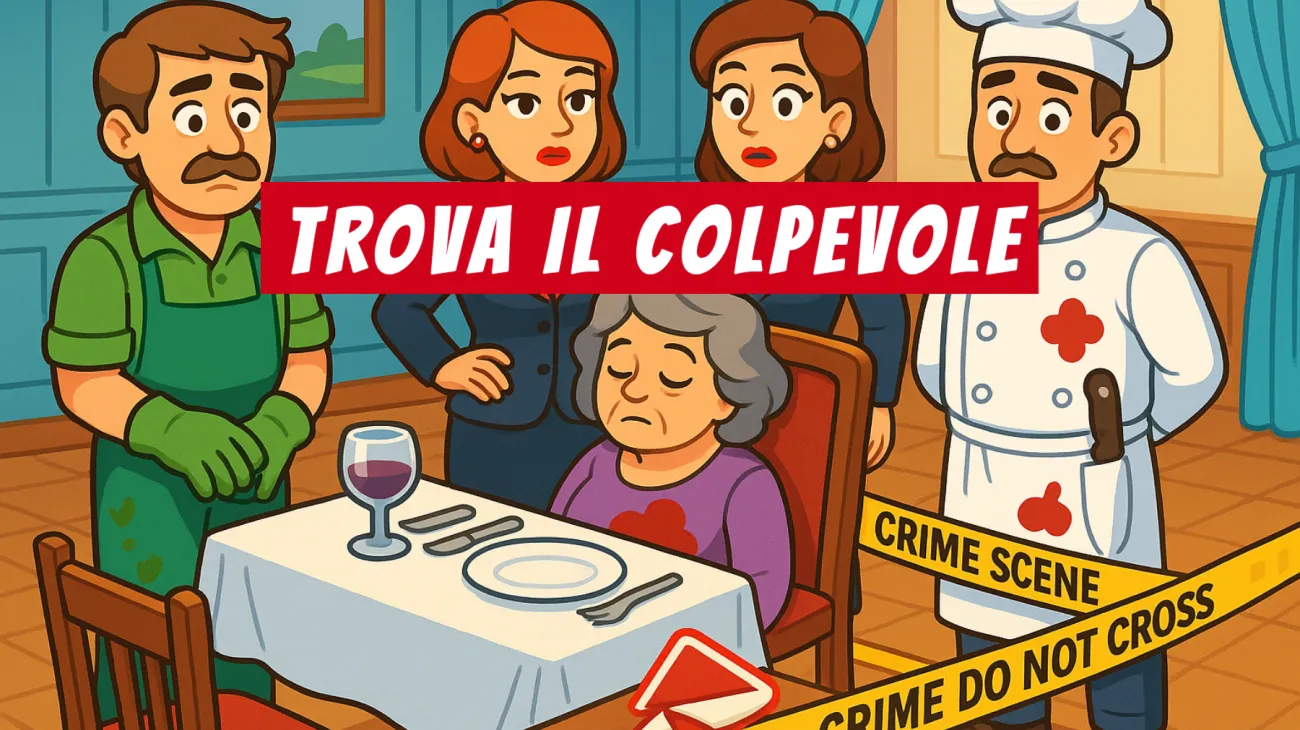 Solo chi ha un QI sopra la media riesce a risolvere questo intricato mistero in sala da pranzo: accetti la sfida?"