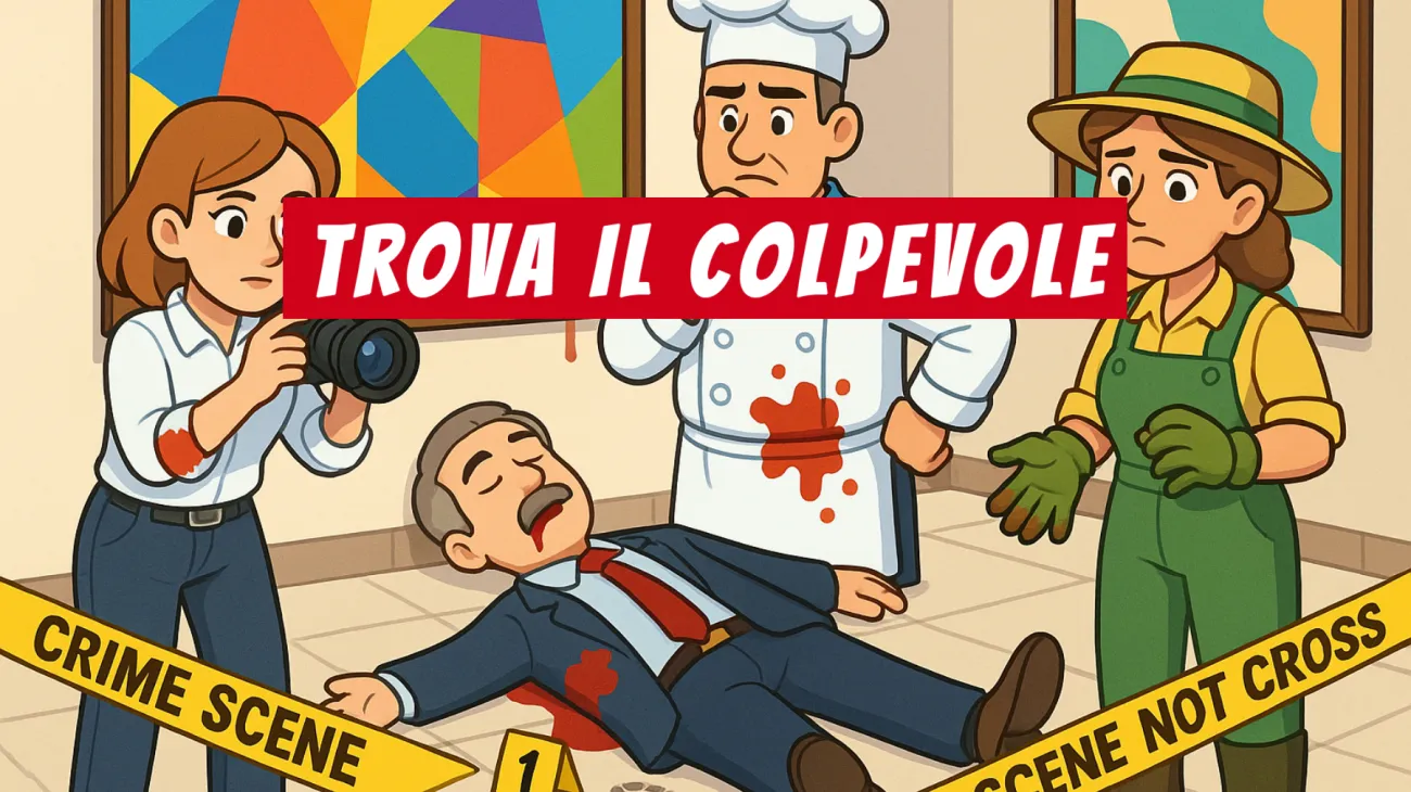 Solo chi ha un vero intuito riuscirà a smascherare l’assassino della galleria d’arte: l’indovinello che sta sfidando l’intelligenza del web!"