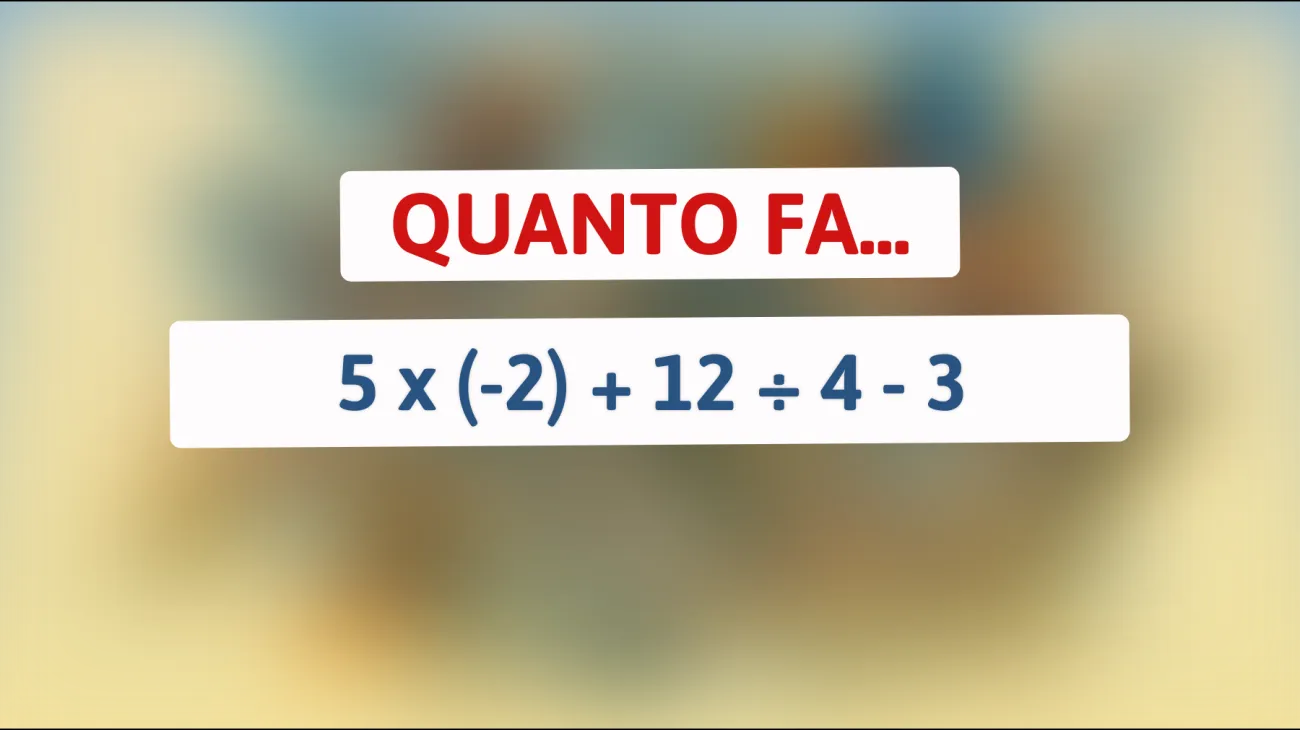 Solo i Geni Riescono a Risolvere Questo Semplice Eppure Ingannevole Problema Matematico: Tu Hai la Mente Brillante per Superare la Sfida?"