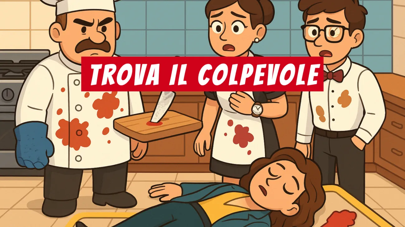 Solo i veri geni indovinano: riesci a scoprire l’assassino nella cucina? Sfida da brivido per menti brillanti!"