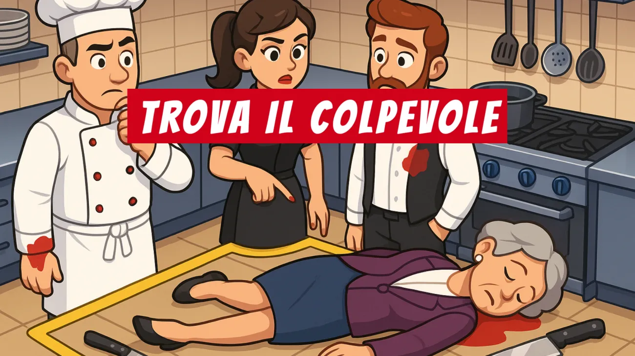 Solo i veri geni riescono a risolvere il mistero della cucina insanguinata: saprai smascherare l’assassino prima della soluzione?"