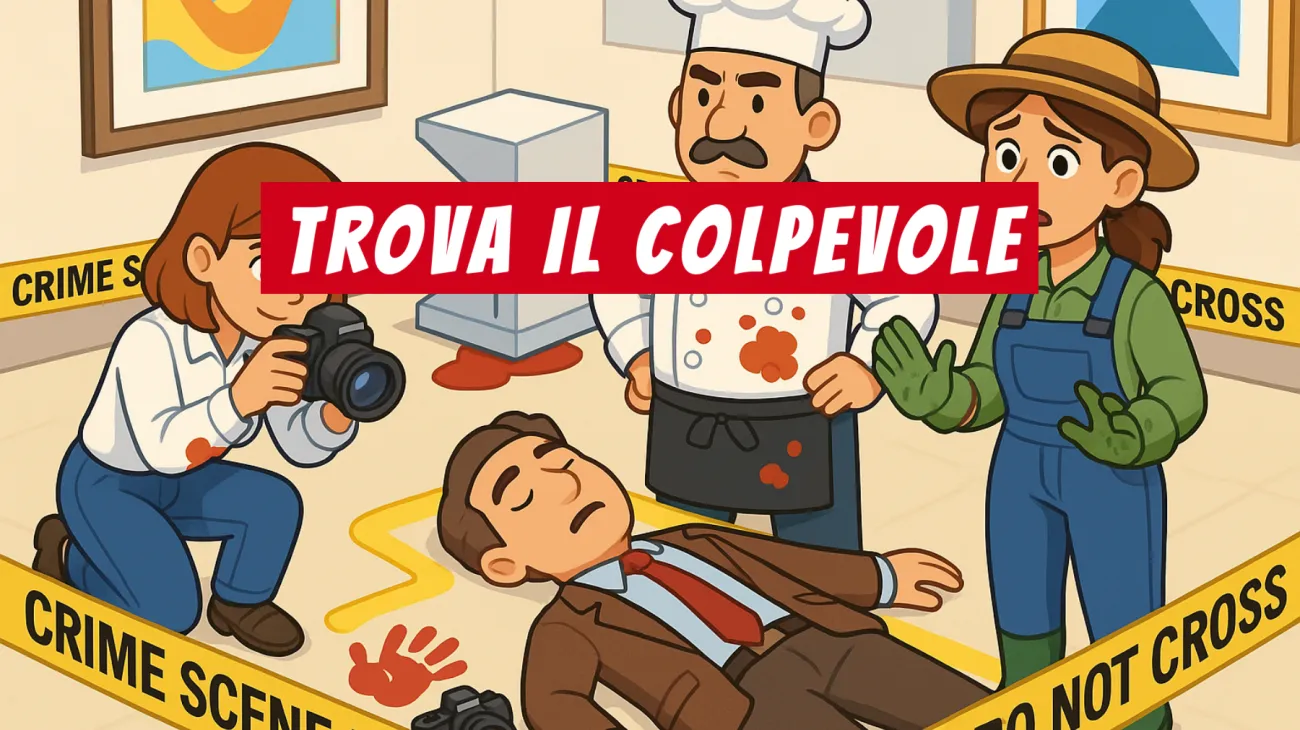 Solo i veri geni riescono a risolvere questo enigma del gallerista: trova il colpevole in meno di 1 minuto! Sfida te stesso"