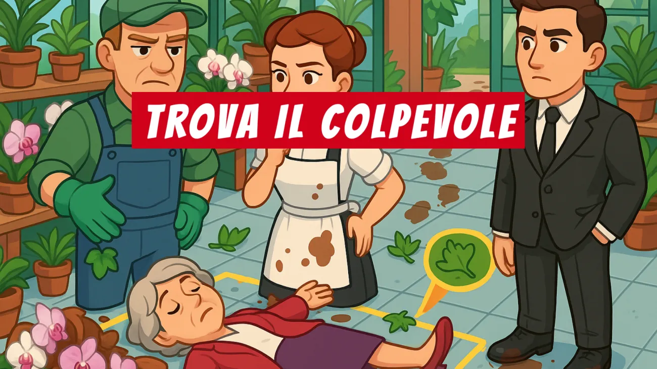Solo i veri geni riescono a risolvere questo mistero nella serra: sfida la tua mente e trova il colpevole prima di leggere la soluzione!"