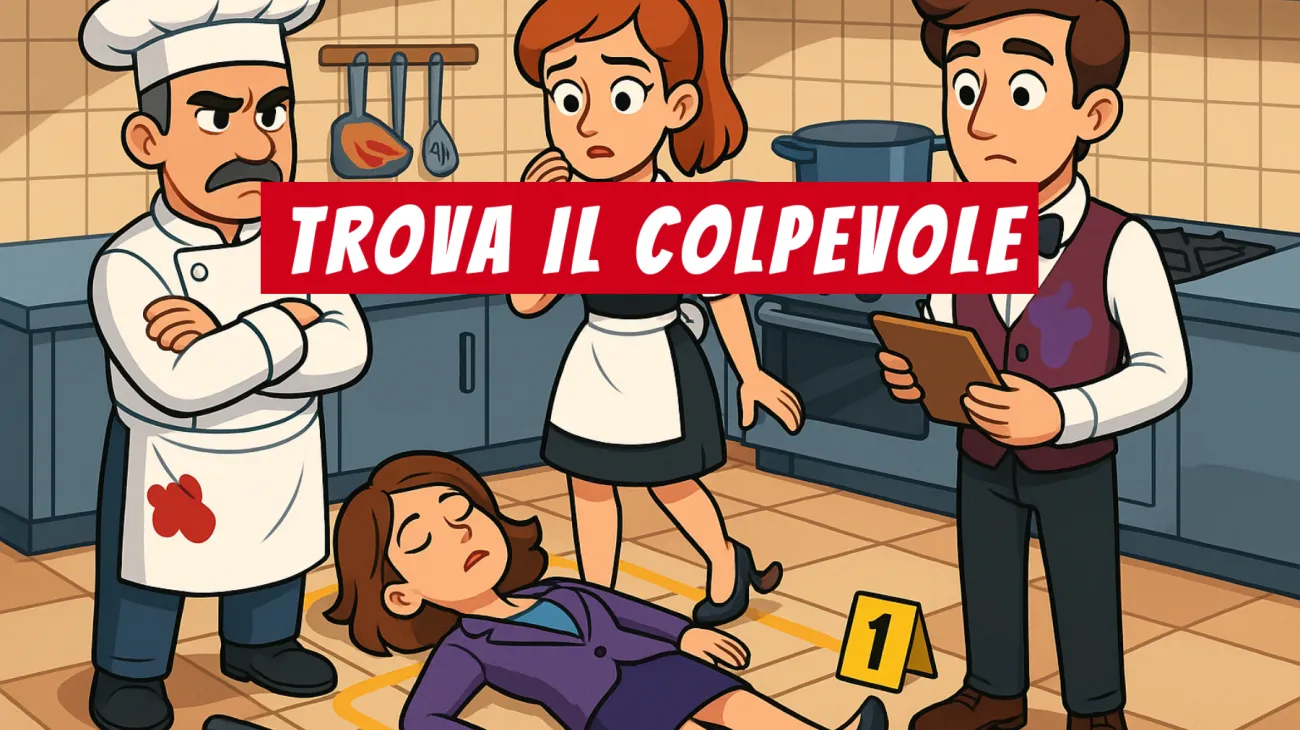 Solo i veri geni sanno risolvere questo delitto in cucina: prova il quiz e scopri se sei tra i pochi che trovano il colpevole al primo colpo!"