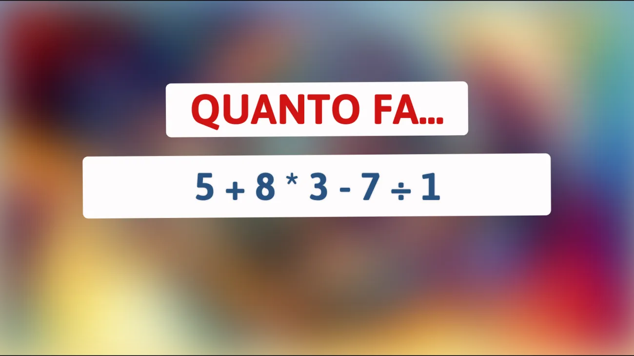Solo i veri geni sanno risolvere questo indovinello matematico: la tua intelligenza è all'altezza della sfida? 🔍🧠"