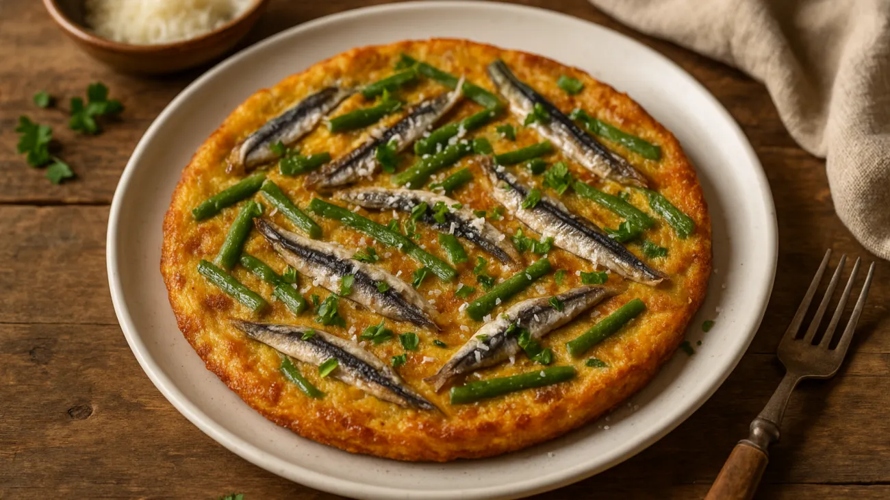 frittatina croccante alici fresche fagiolini"