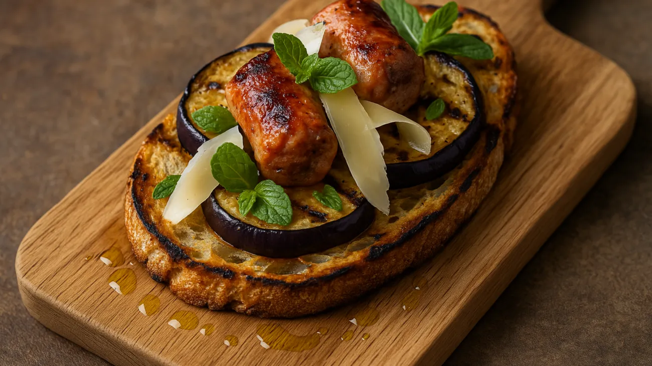 pane rustico salsiccia mentuccia romana"