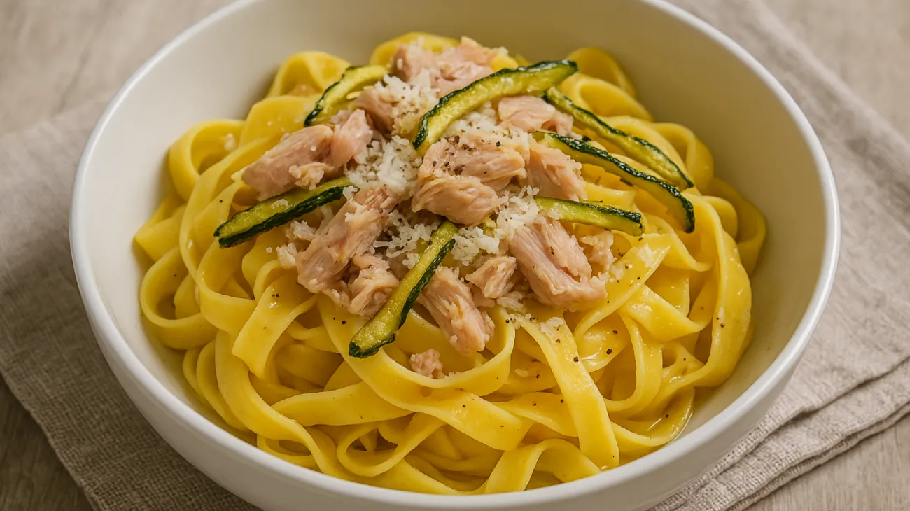 tagliatelle zucchine croccanti tonno in scatola"