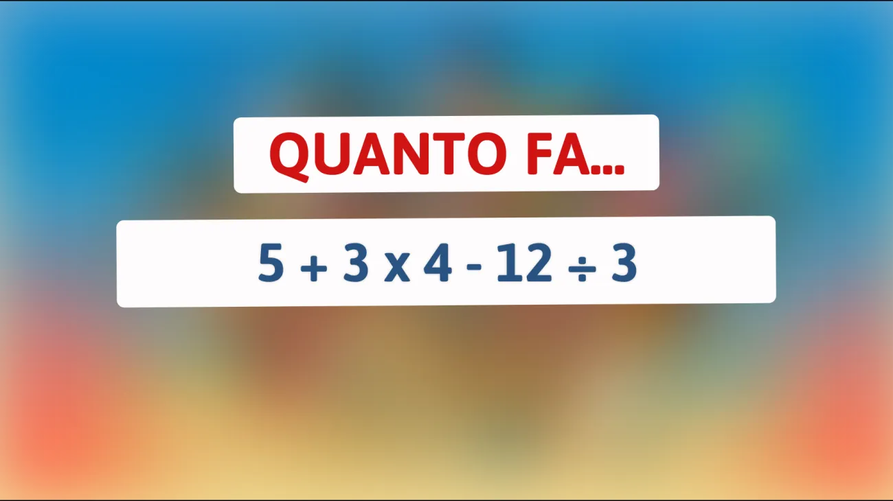 Il puzzle matematico che solo i cervelloni riescono a risolvere: sfida il tuo QI ora!"