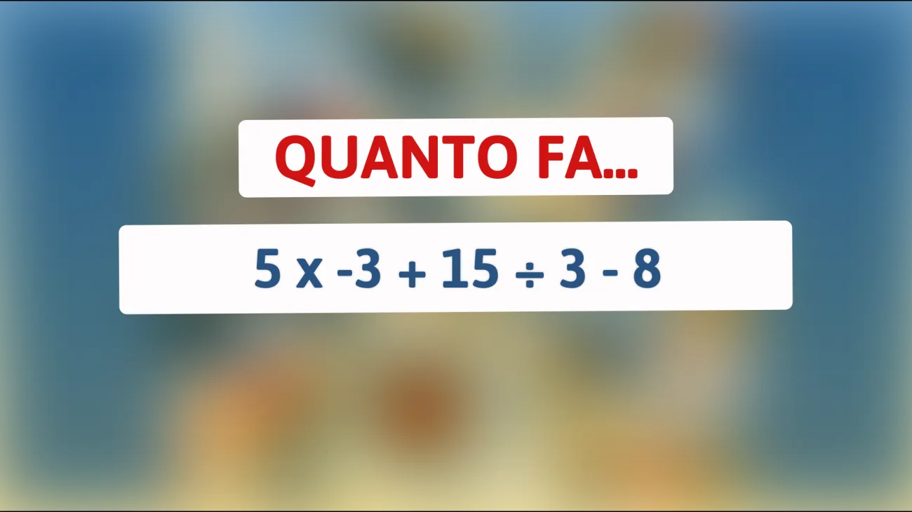 Scopri se sei un vero genio: riesci a risolvere questo enigma matematico che solo il 2% delle persone risolve al primo colpo?"