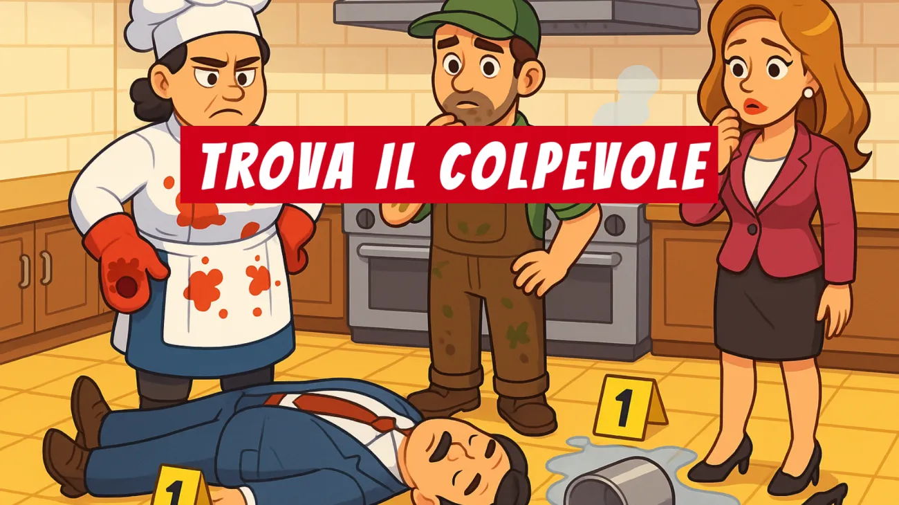 Solo i veri geni riescono a scoprire l’assassino in questo delitto in cucina: accetti la sfida?"