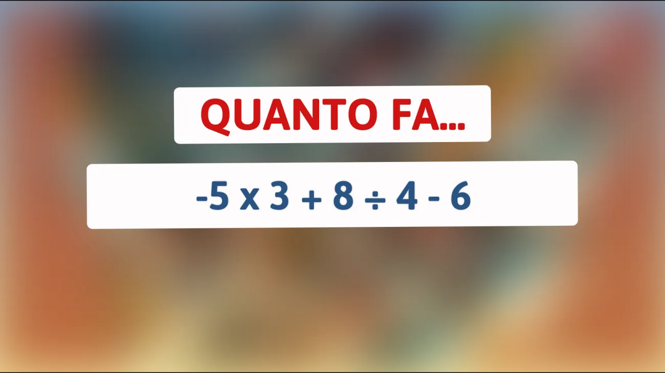 Supera il test delle menti geniali: riesci a risolvere questo enigma matematico che sta facendo impazzire tutti?"